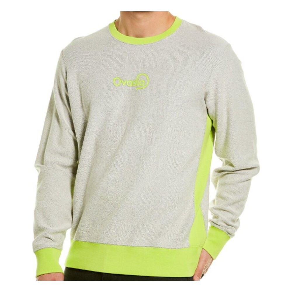 Ovadia New York Crew Neck Pullover Sweater Grey Large